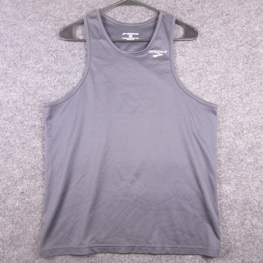 Brooks Tank Top Mens XL Gray Equilibrium Mesh Running Athletic Sleeveless